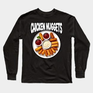 Chicken Nuggets | Dot Style Long Sleeve T-Shirt